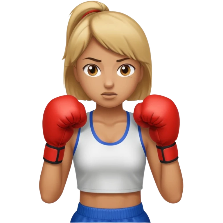 girl boxing with shirt on  emoji