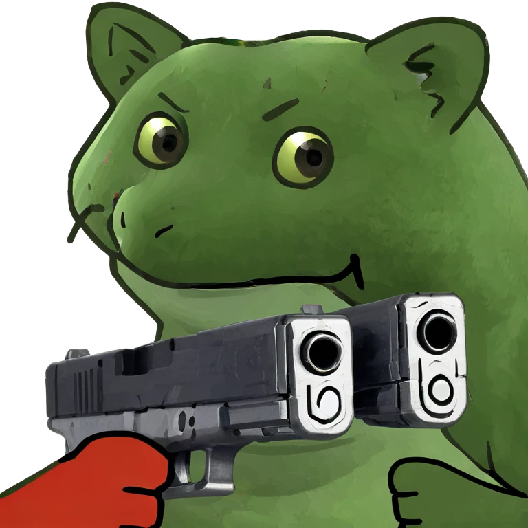 Red panda holding a Glock  emoji