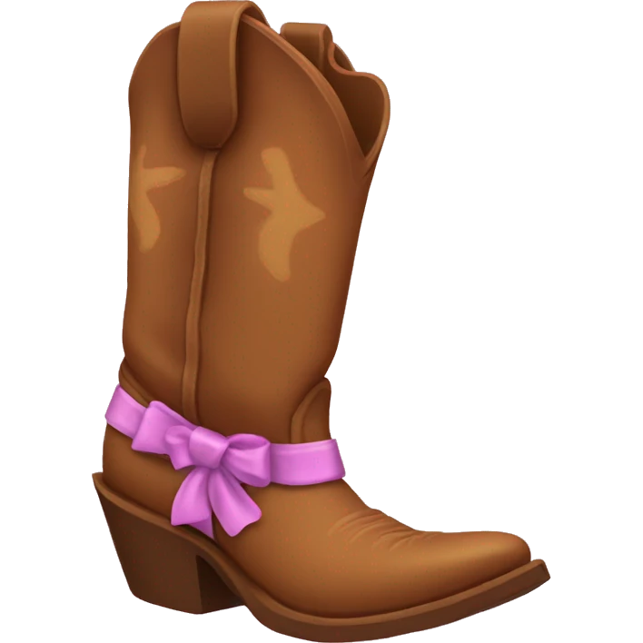Cowboy boots with bows on them emoji