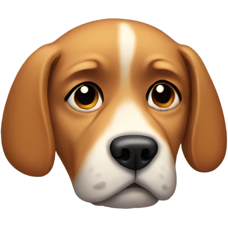 Sad face dog emoji