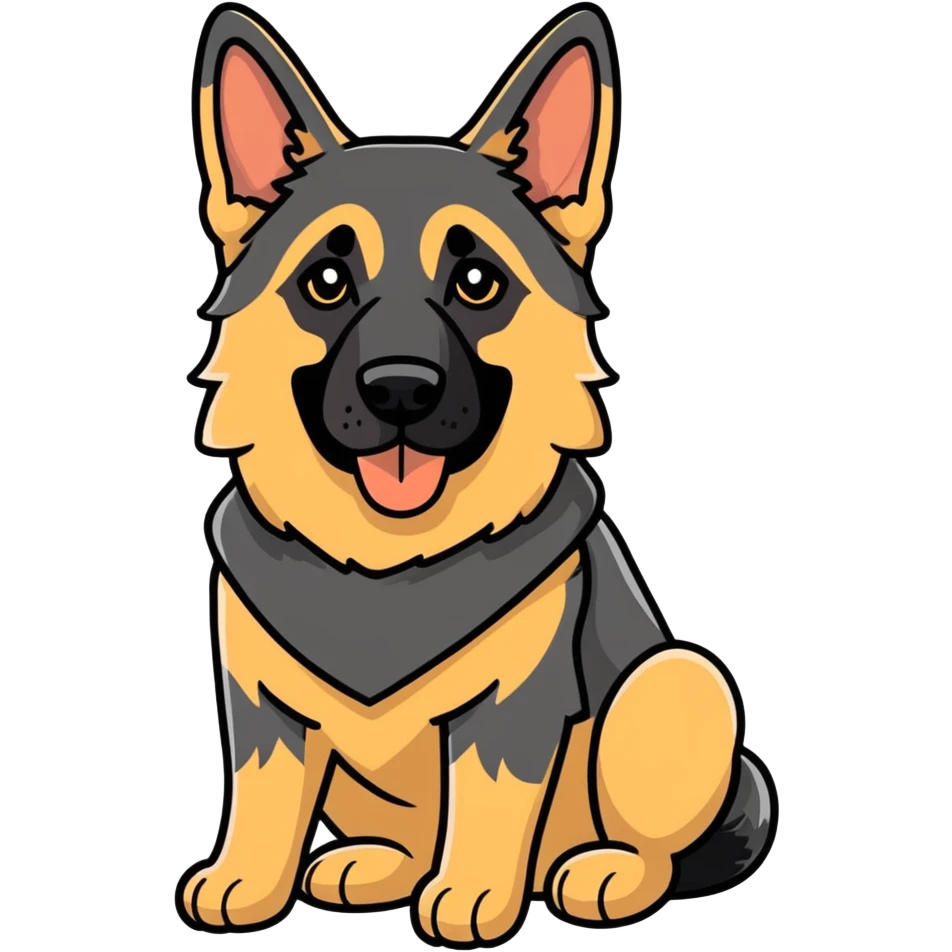 German shepherd  emoji