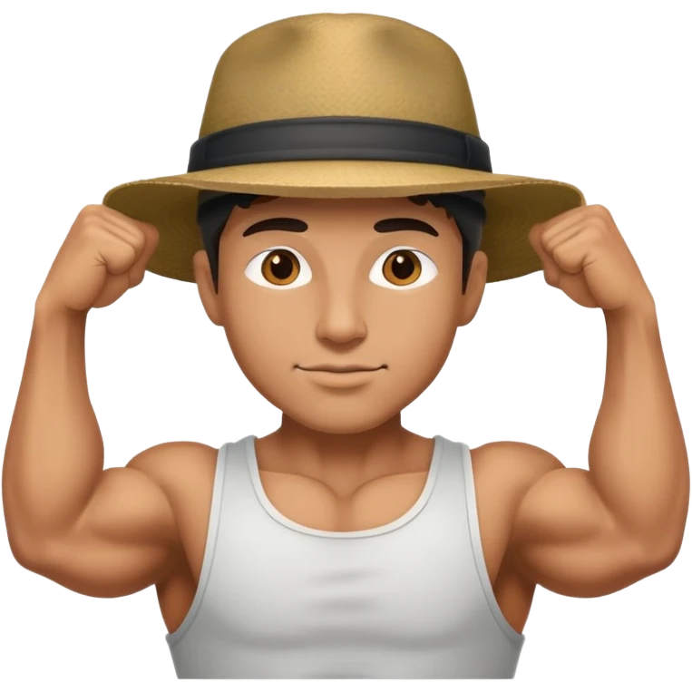 Biceps with a hat emoji