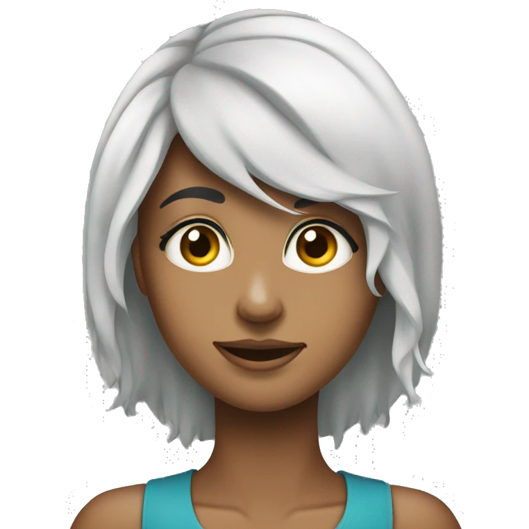 rapariga olhos azuis e cabelo ruivo emoji