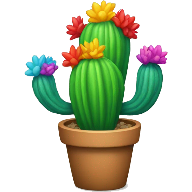 Rainbow cactus  emoji