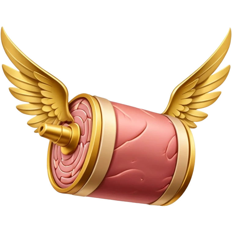 surreal winged flying spam meat can  emoji
