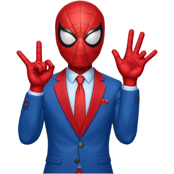 Make Spiderman's hand into an upvote sign 👍 emoji