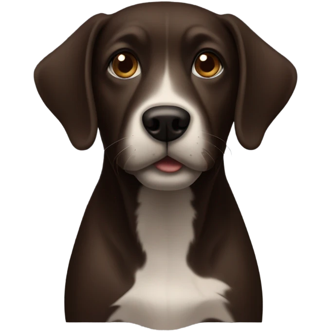 dark brown bichoodle dog emoji