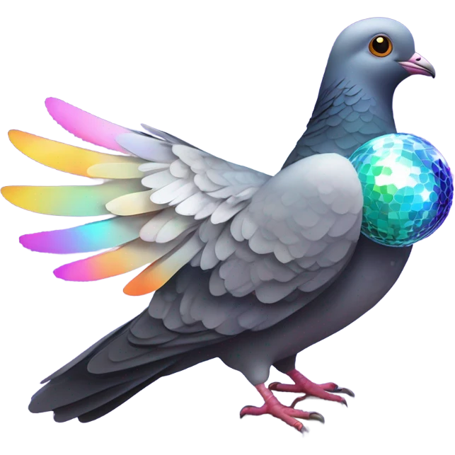 Disco pigeon emoji