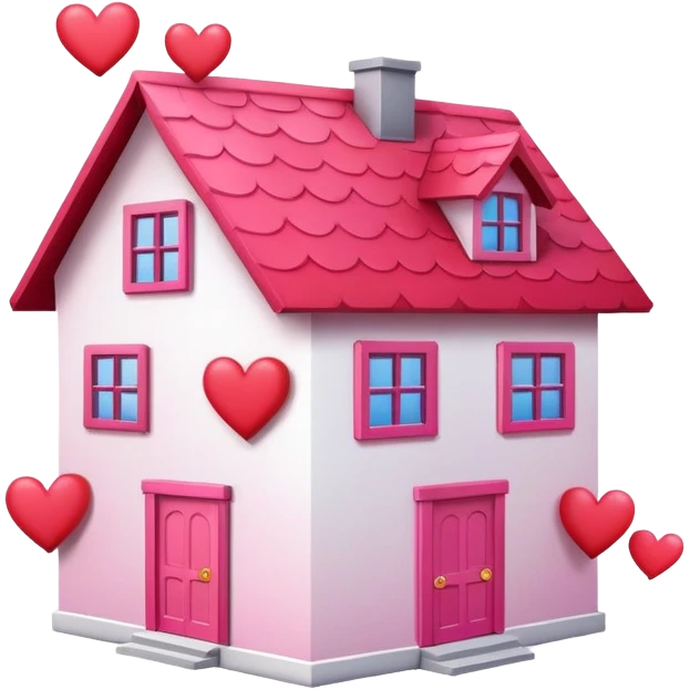House with hearts surrounding  emoji