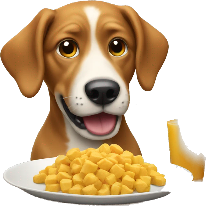 Dog eating food emoji