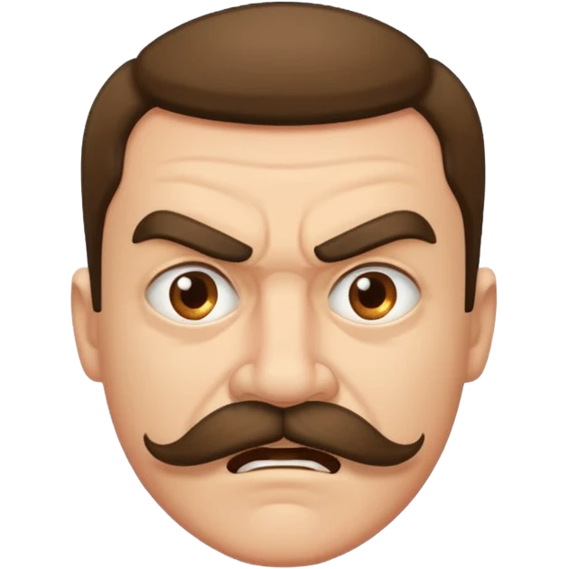 mustached angry man emoji