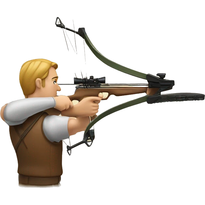 Crossbow shooting at a whitetail deer emoji