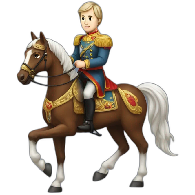 Romanov Peter Alekseevich riding a horse emoji
