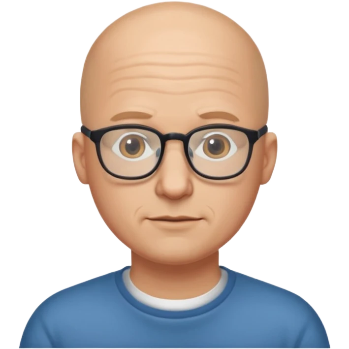 bald guy in glasses indoors emoji