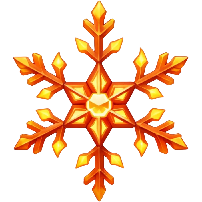 a fiery snowflake that is ignited emoji