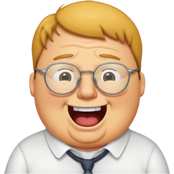 peter griffin with glasses as a laughing crying emoji emoji