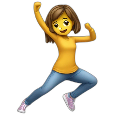 Fille qui fait un dab emoji