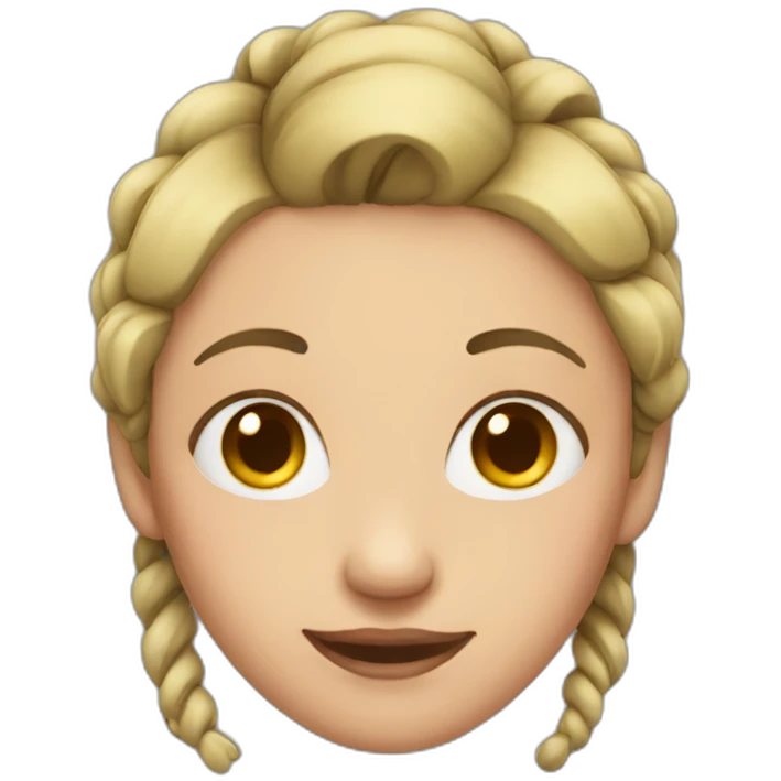 Woman with pigtails emoji