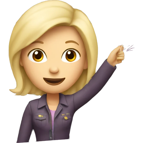 Lady with blonde hair carrying a birthday balloon rising on a plane emoji