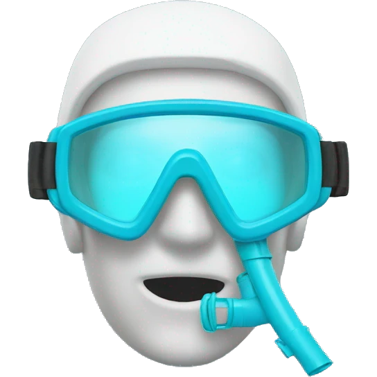 Snorkel mask light blue emoji