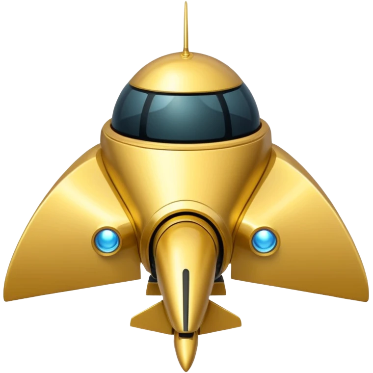 thin gold spacecraft emoji
