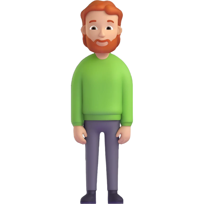 a man with ginger red hair emoji