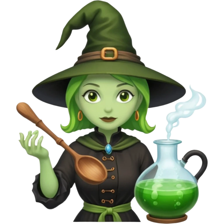 green witch cooking potion emoji