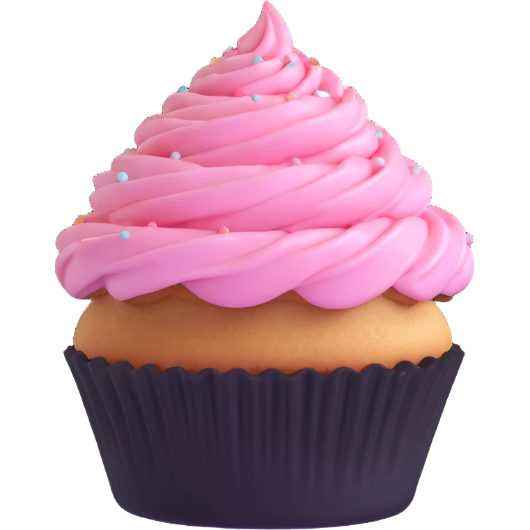 cupcake with pink icing emoji