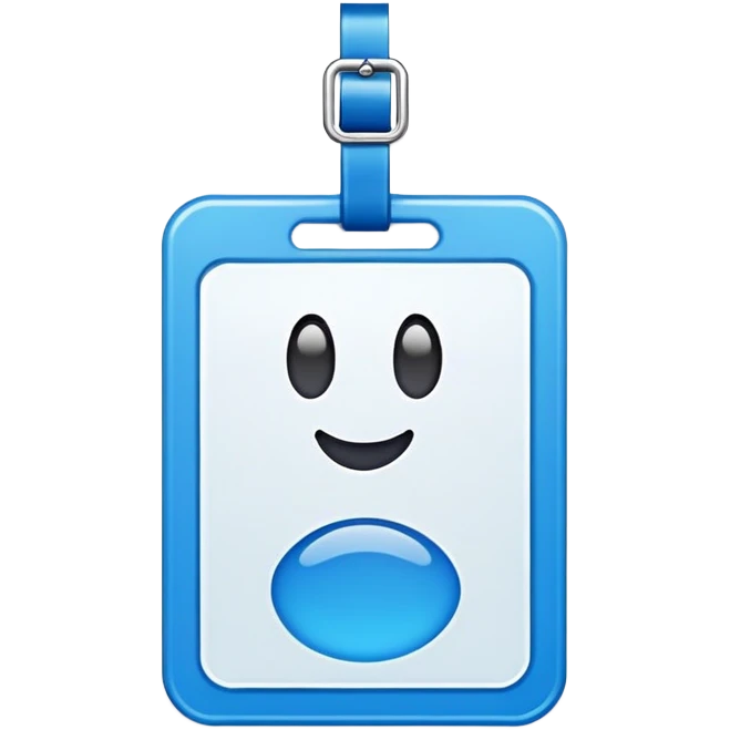 blue Name tag emoji