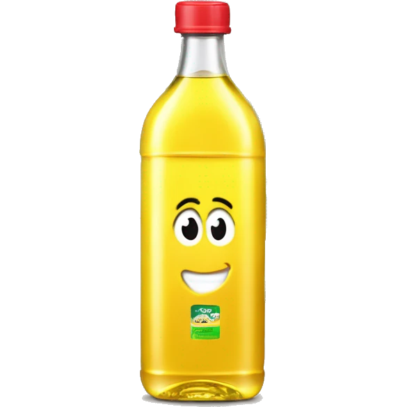 a single bottle of rapeseed oil with conola plant emoji