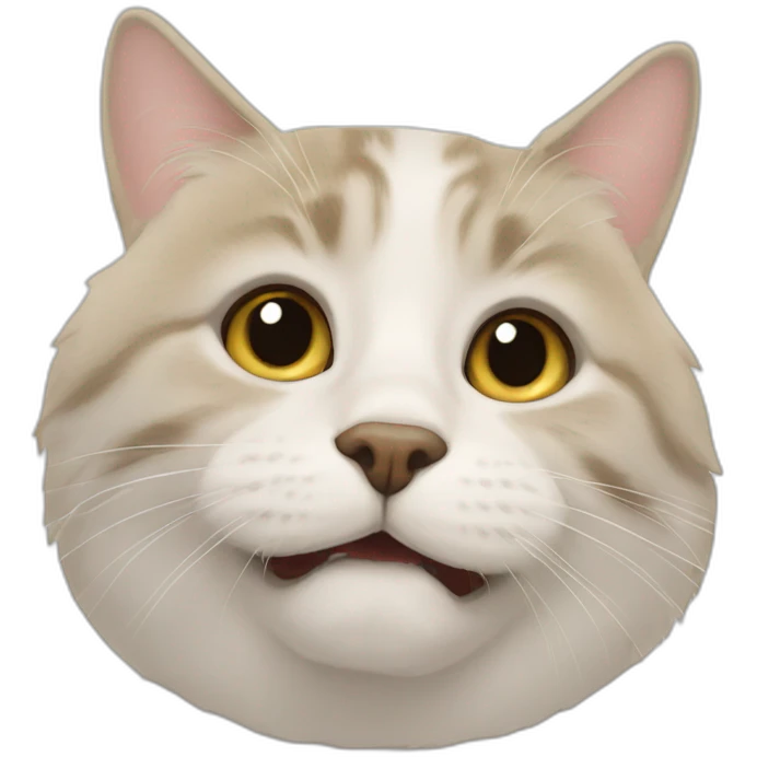 Un chat qui mange un chien emoji
