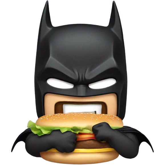 Batman eating hamburger  emoji