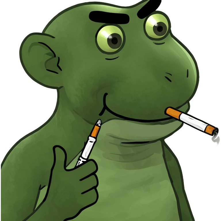 Mokey smoking  emoji