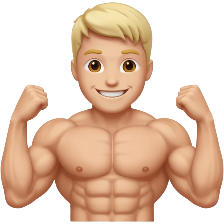 happy muscle emoji