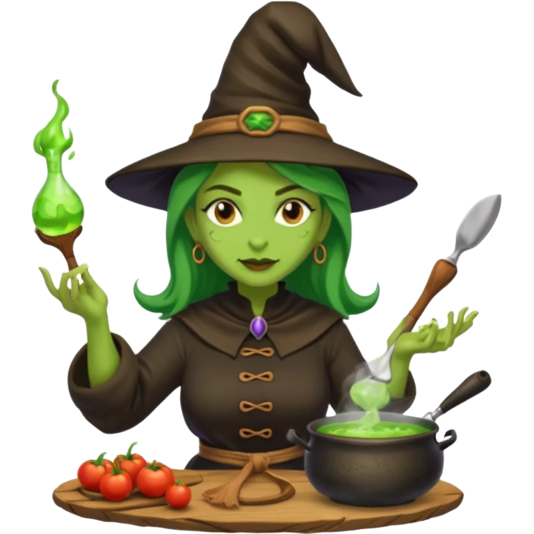 green witch cooking potion emoji