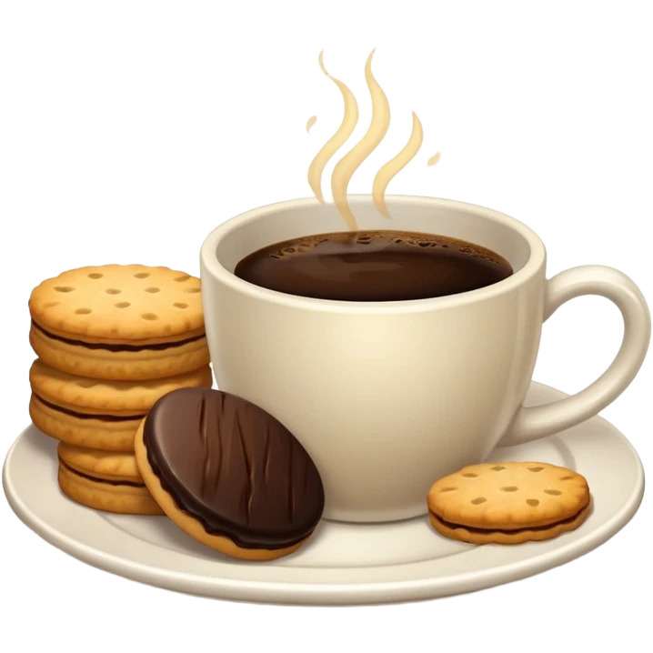 Coffee and biscuits  emoji