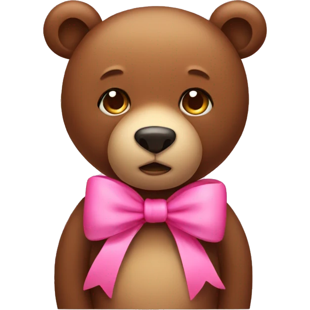 bear with a pink bow emoji