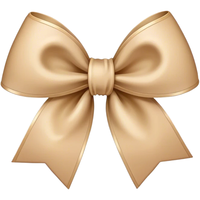 Beige bow emoji