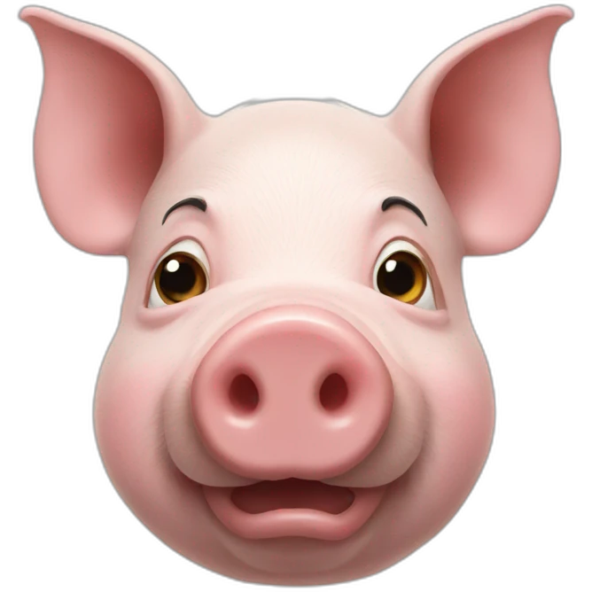 realistic pig face emoji