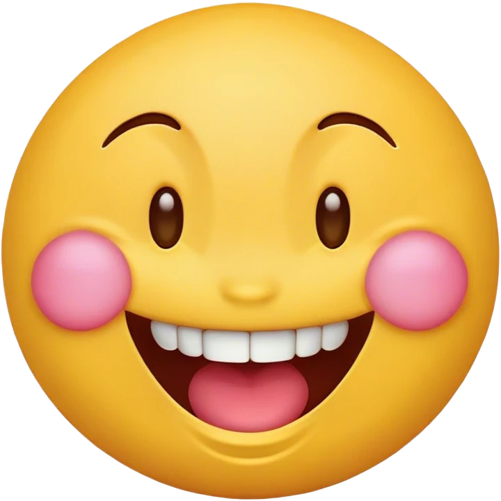 Round yellow emoji laughing emoji
