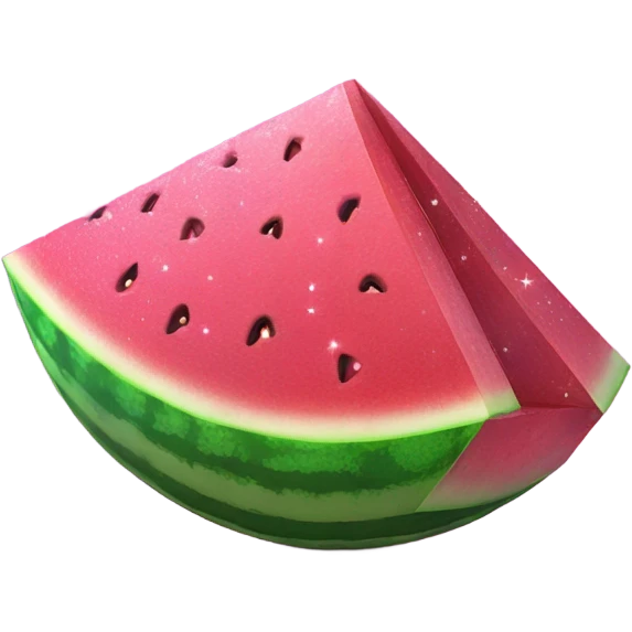 Pink watermelon with glitter  emoji