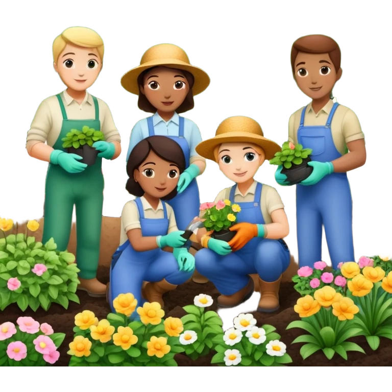 group of gardeners emoji
