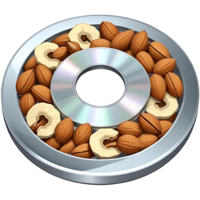 A cd with nuts emoji