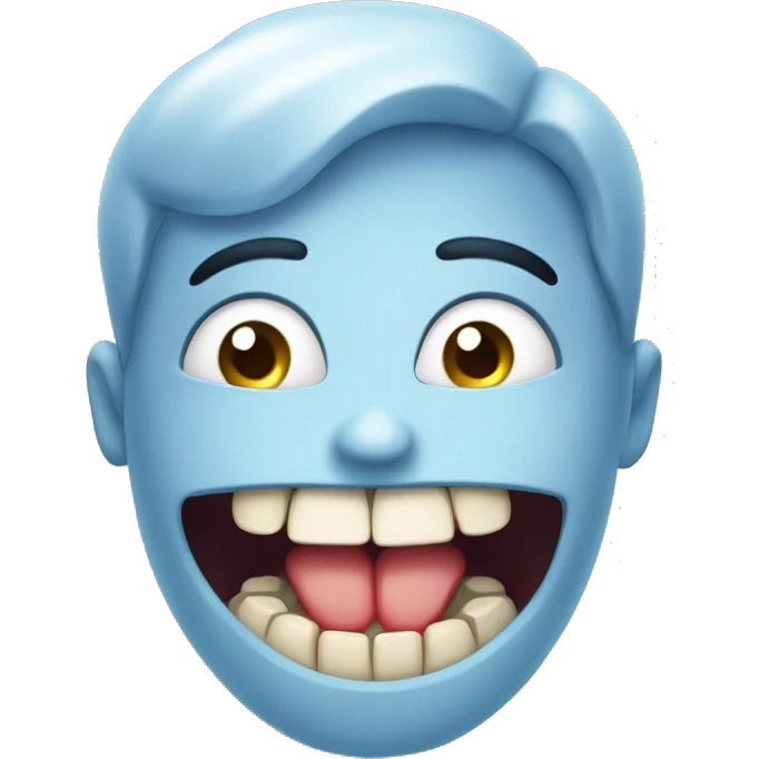 Emoji with rolling eyes and a wisdom teeth extractio emoji