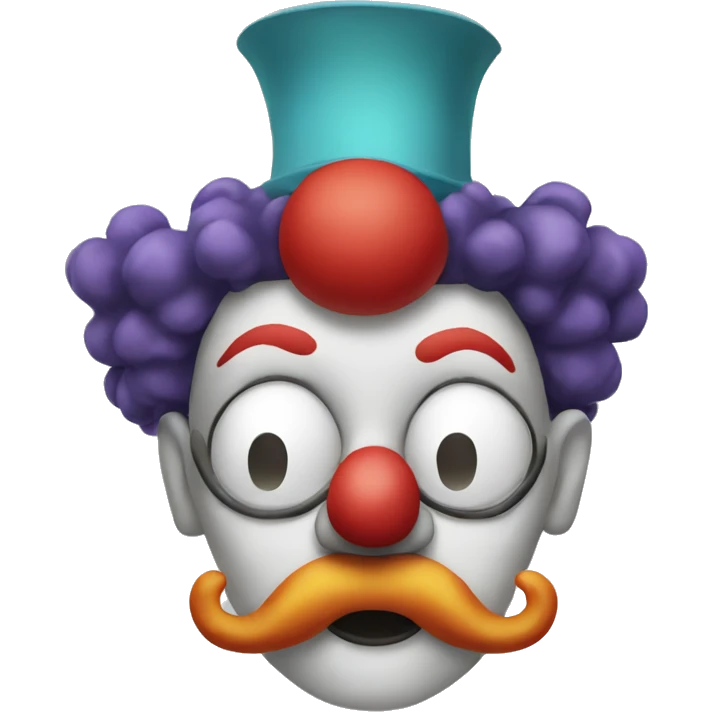 Clown with a very large nose emoji