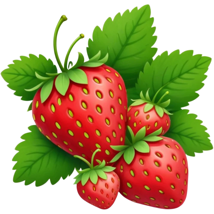 Strawberry with her baby emoji