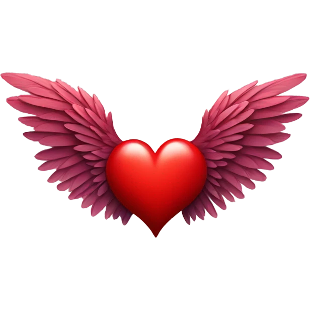 Red heart with wings emoji