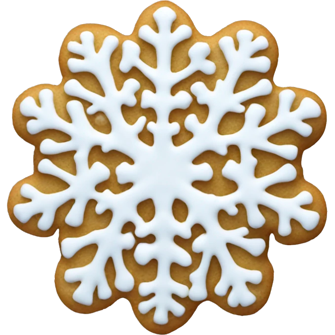 Snowflake cookie white frosting  emoji