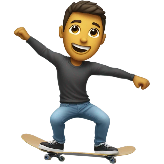 Man throwing skateboard emoji