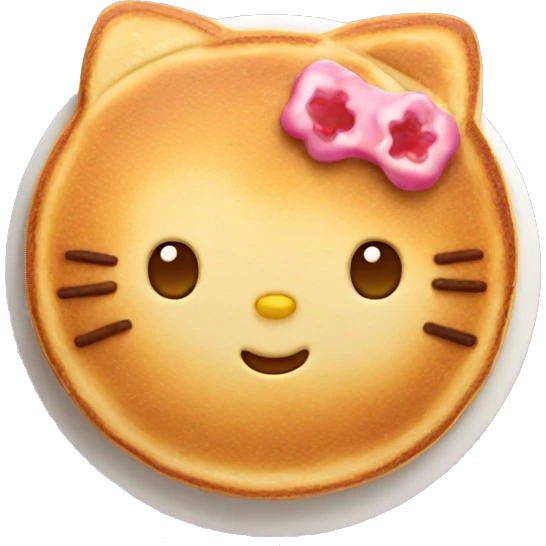 Hello kitty pancake  emoji